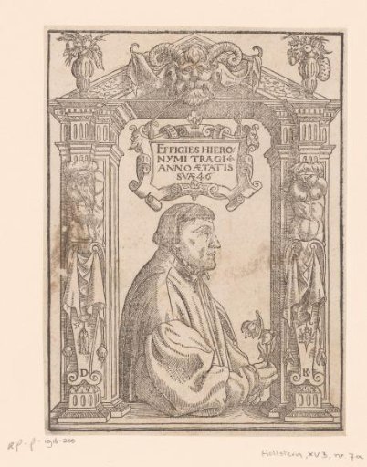 Portrait of Hieronymus Bock in an ornamental frame