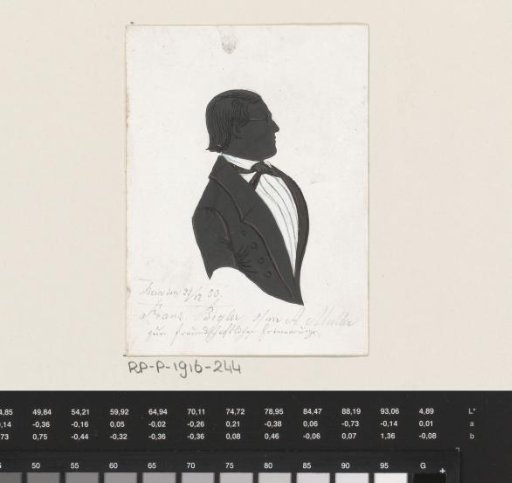 Silhouette portrait of Franz Bigler