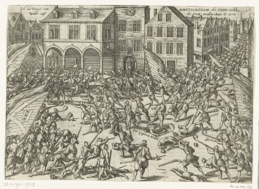 State troops defeated on the Dam, 1577