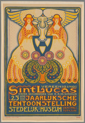 Saint Lucas Society under the protection of Her Majesty the Queen. 25th Annual Exhibition Stedelijk Museum from May 7 to June 4.