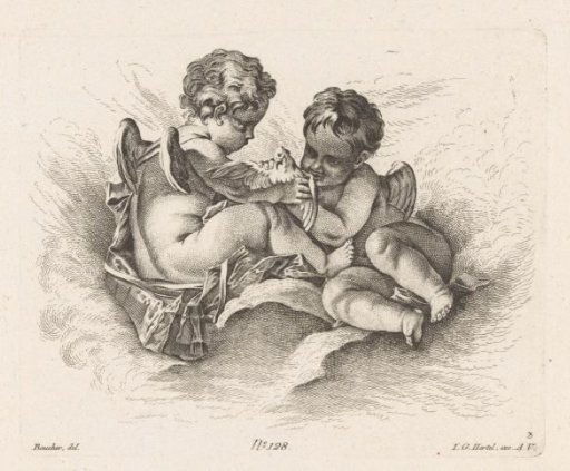 Putti with a dove