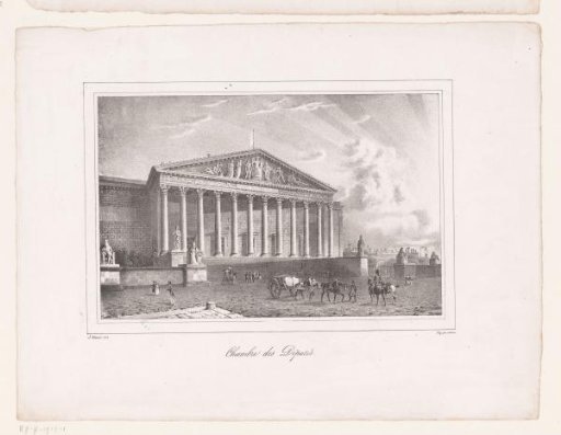 View of the Palais Bourbon in Paris