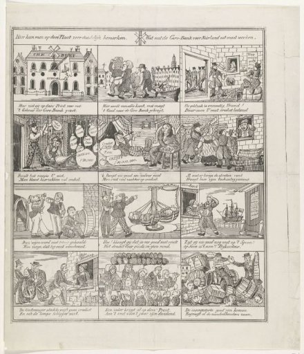 Satirical Print on the Plans for the Establishment of a Giro Bank, 1836