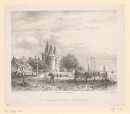 View of the Saint Nicholas Gate in Kampen