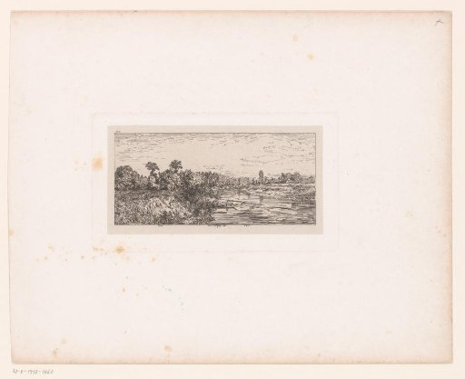 River landscape with a boat