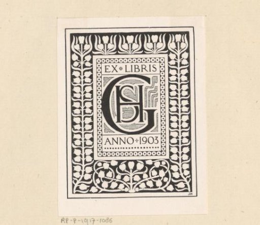 Ex libris of S.H. Gorter-Hertz