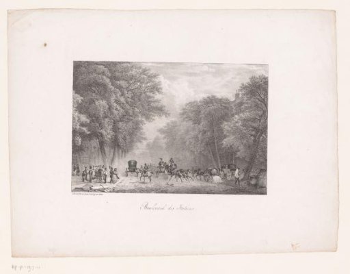 View of the Boulevard des Italiens in Paris