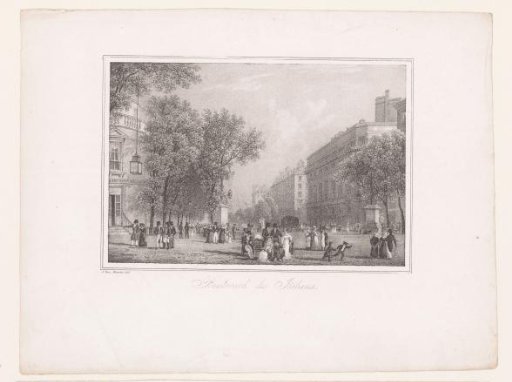 View of the Boulevard des Italiens in Paris