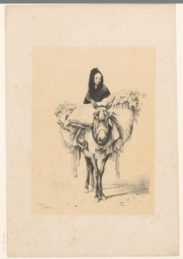 Woman from Seville on a mule