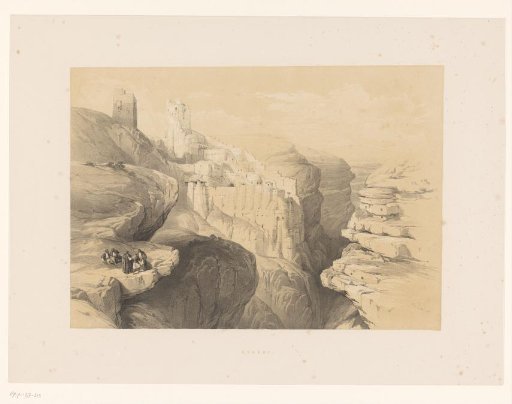 Landscape with a ravine and view of En Gedi