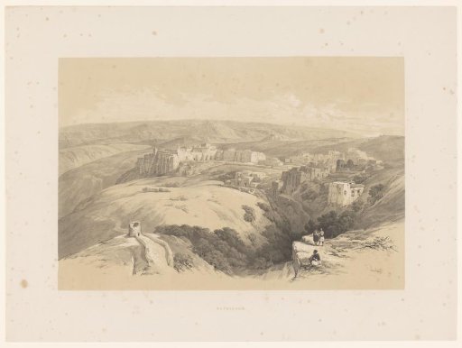 Mountain landscape with a view of Bethlehem