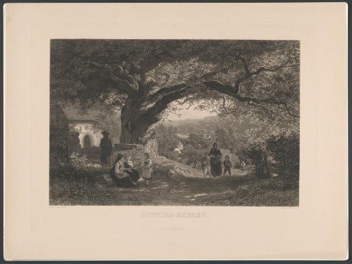 Village View with Inhabitants in Sunday Clothes