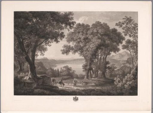 View of the Lake of Albano near Rome
