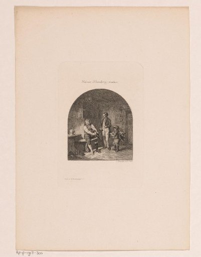 Interior with a man putting on riding boots