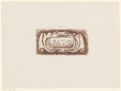Cartouche with the year 1670
