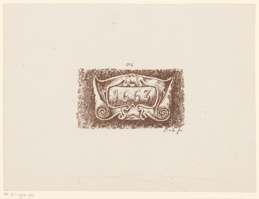 Cartouche with the year 1663