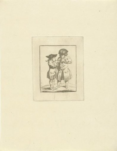 Two Soldiers with Tricorn Hats Blowing Trumpets