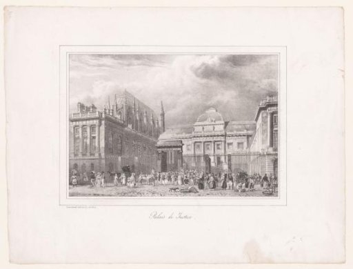 View of the Palace of Justice in Paris
