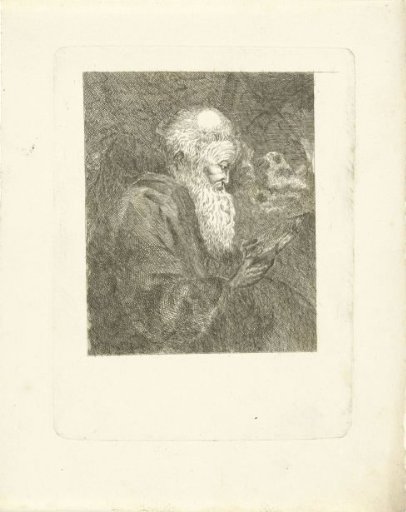 Old Man Reading in a Book