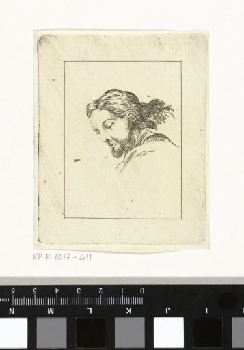 Portrait Bust of a Man with Long Hair and a Beard