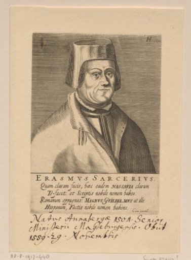 Portrait of Erasmus Sarcerius