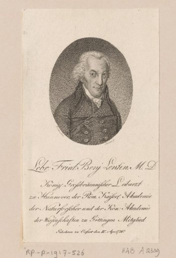 Portrait of Lebrecht Friedrich Benjamin Lentin