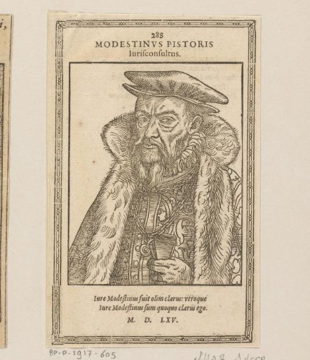 Portrait of Modestinus Pistoris
