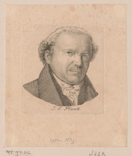 Portrait of Gottlieb Jakob Planck
