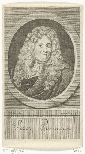 Portrait of German jurist and historian Samuel von Pufendorf