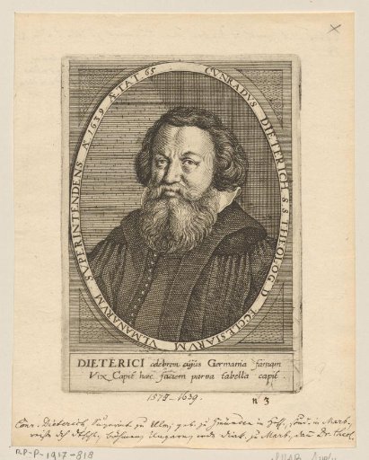 Portrait of Konrad Dieterich at the age of 65