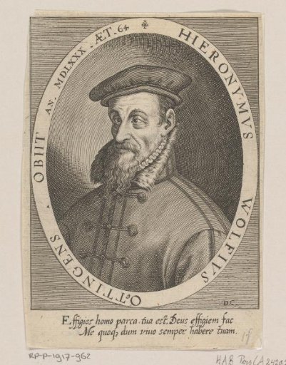 Portrait of Hieronymus Wolf at the Age of 64