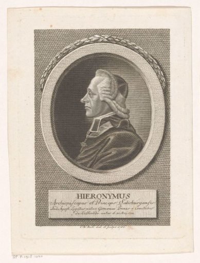 Portrait of Hieronymus von Colloredo-Waldsee, Archbishop of Salzburg