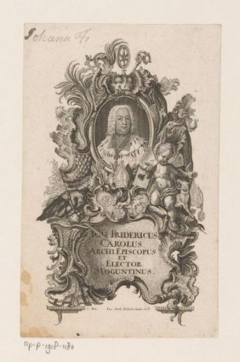 Portrait of Johann Friedrich Carl von Ostein in an allegorical frame