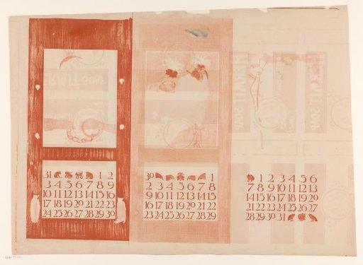 Calendar pages of August, November and December, with birds