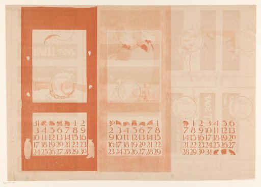 Calendar pages of January, February and March, with birds