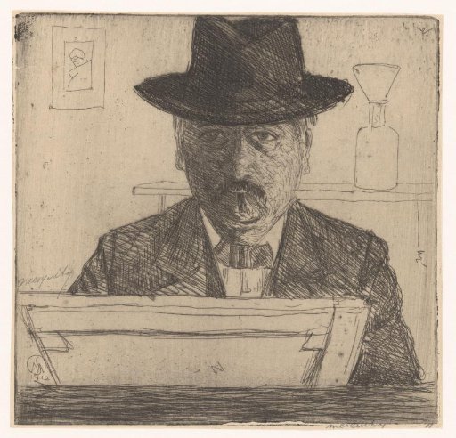 Self-portrait with hat