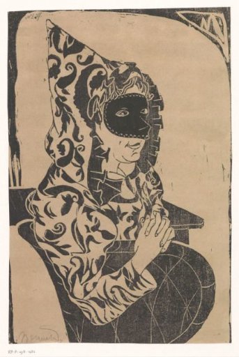Masked woman with cape