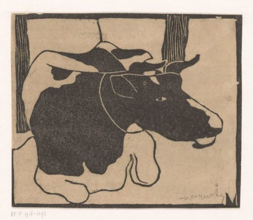 Reclining cow