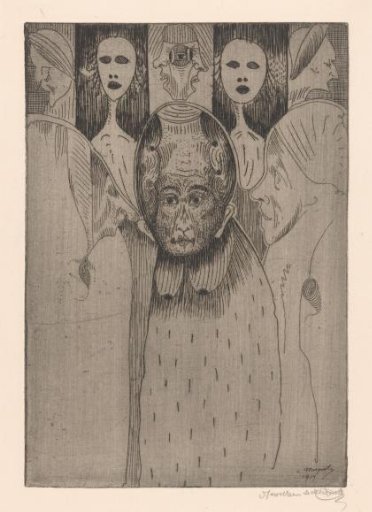 Figure with an egg-shaped head