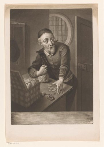 Man Taking a Bag of Money from a Table