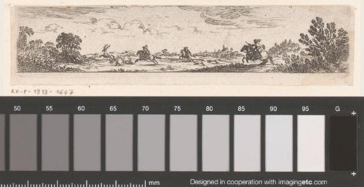 Vignette with Hunters in a Landscape
