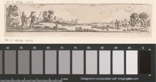 Vignette with Shepherds in a Landscape
