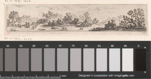 Vignette with Resting Figures in a Landscape