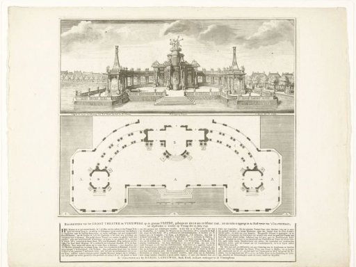 Theatre in The Hague for the Fireworks for the Peace of Aachen, 1749
