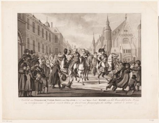 Departure of William V and his sons from the Binnenhof, 1795