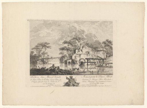 Landscape with Shepherds at a Watermill on a River