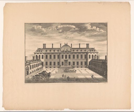 View of Montagu House in Great Russell Street in Bloomsbury, London