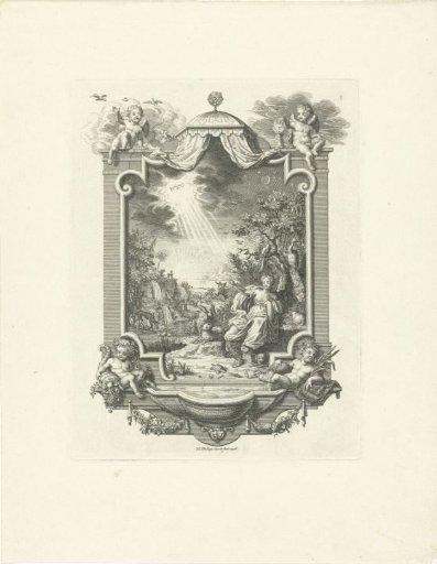 Cartouche with an allegory on the Creation