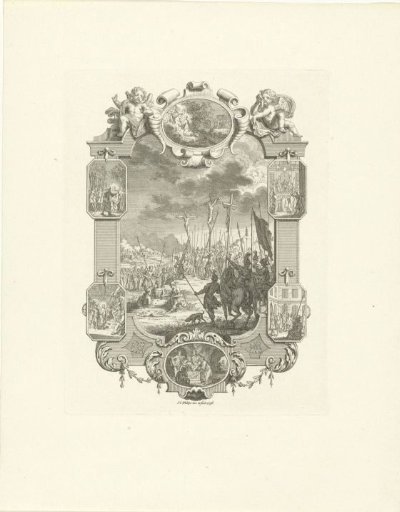 Cartouche with the Crucifixion of Christ
