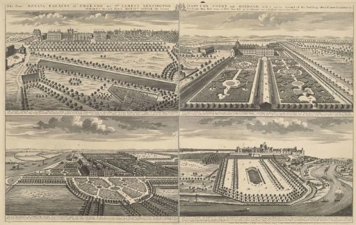 Four Royal Palaces of England: St. James's Palace, Kensington Palace, Hampton Court Palace and Windsor Castle